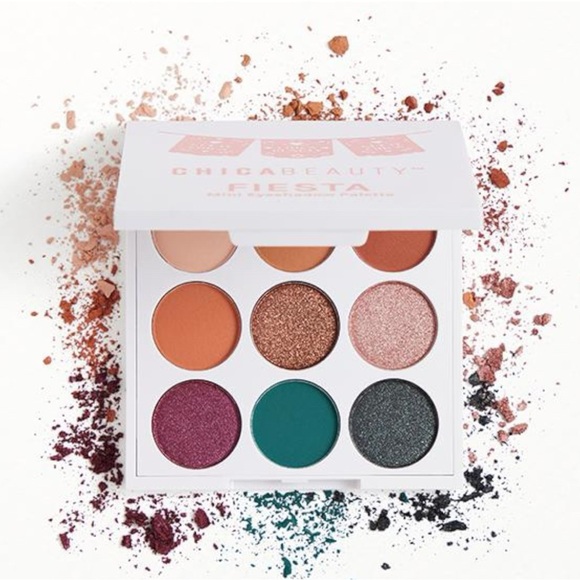 Chica Beauty Other - Chica Beauty Fiesta Mini Eyeshadow Palette Colourful Eye Colour 9 Pan